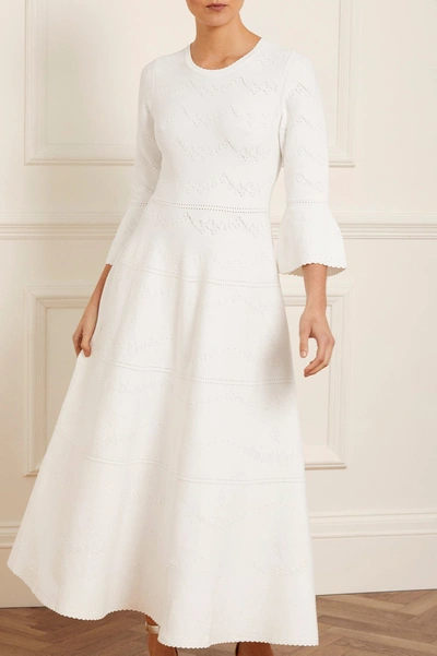 Needle & Thread Pretty Pointelle Knit Gown In White