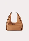 Totême Belt Hobo Bag Tan Grain In Tan Grain
