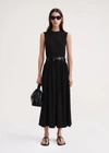 TOTÊME SLEEVELESS COTTON TEE DRESS BLACK