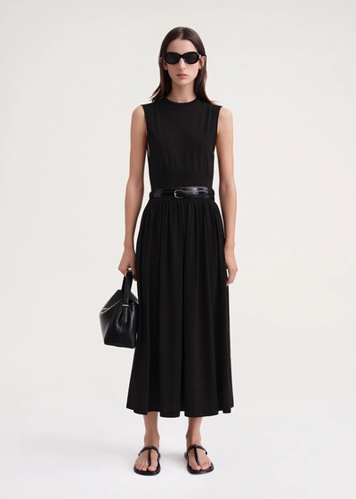 Totême Sleeveless Cotton Tee Dress Black