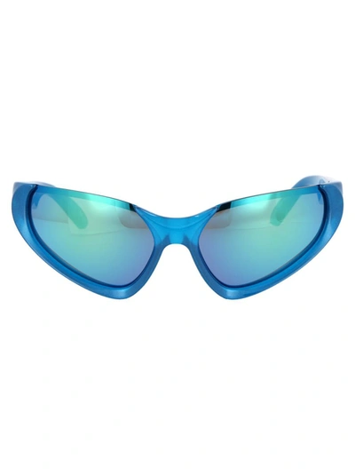Balenciaga Sunglasses In 003 Light Blue Light Blue Green