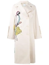 MIRA MIKATI parrot applique trench coat,CT0211998320