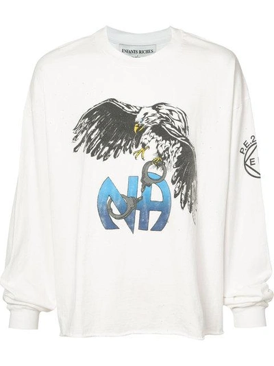Enfants Riches Deprimes N.a. Stone Washed Cotton Sweatshirt In White