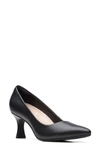 Clarks Kataleyna Gem Leather Pump In Black Leather