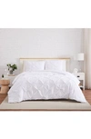 Southshore Fine Linens Pintuck Microfiber Duvet Cover Set In White