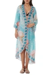 Ranee's Jellyfish Longline Duster In Light Blue