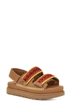 Ugg Goldenstar Heritage Braid Flat Sandals In Chestnut