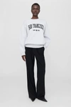 Anine Bing Ramona Sweatshirt University San Francisco In Heather Grey In Grey