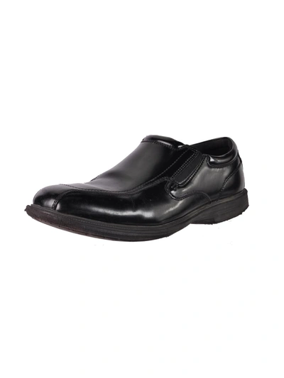 Nunn Bush Bleeker St Mens Leather Slip Resistant Loafers In Black