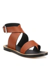 VINCE Mailin Leather Flat Sandals,0400092506563