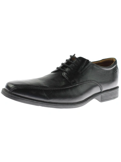 Clarks Tilden Walk Mens Leather Lace Up Oxfords In Black