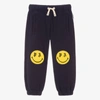 PALM ANGELS BLUE SMILEY LOGO JOGGERS