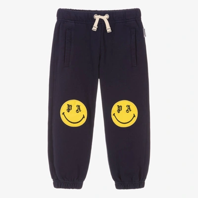 Palm Angels Blue Smiley Logo Joggers