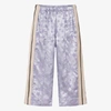 PALM ANGELS GIRLS LILAC STAR JACQUARD TRACK TROUSERS