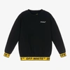 OFF-WHITE BLACK & YELLOW INDUSTRIAL LOGO SWEATSHIRT