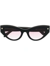 Alexander Mcqueen Cat-eye Frame Sunglasses In Black