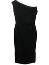 Alexandre Vauthier One-shoulder Mini Dress Side Slit In Black