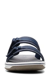 Clarks Women's Cloudsteppers Breeze Piper Comfort Slide Sandals In Navy