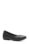 Clarks Women's Collection Sara Bay Flats Women's Shoes In Black Leather