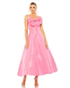Mac Duggal Strapless Ballgown With Bow Detail In Candy Pink