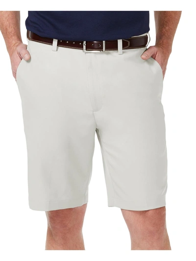Haggar Men's Cool 18 Pro Flat Front Classic-fit 9.5" Shorts In White
