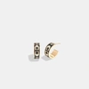 COACH OUTLET SIGNATURE ENAMEL HUGGIE EARRINGS