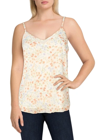 1.state Womens Chiffon Floral Blouse In Yellow