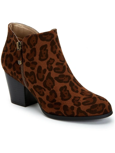 Style & Co Masrinaaf Womens Zipper Block Heel Booties In Yellow
