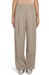 GOLDEN GOOSE HOLLYWOOD WAIST WOOL GABARDINE WIDE LEG trousers