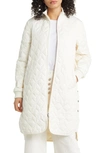 Ilse Jacobsen Isle Jacobsen Long Quilted Jacket In Milk Creme