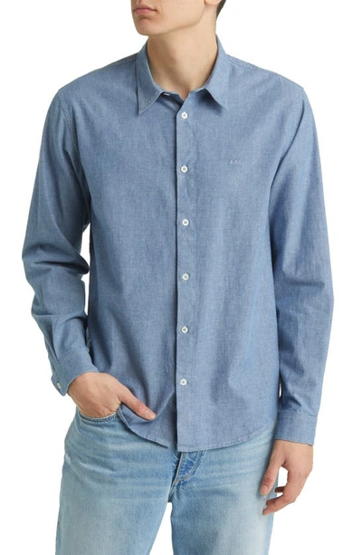 Apc Hector Button-up Shirt In Indigo