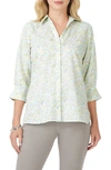 FOXCROFT FOXCROFT MERYL COAST TO COAST PRINT COTTON BUTTON-UP SHIRT