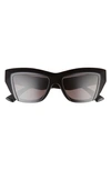 BOTTEGA VENETA 52MM RECTANGULAR SUNGLASSES