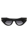 Alexander Mcqueen Acetate Cat-eye Sunglasses W/ Studded Detail In Black