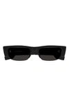 Alexander Mcqueen 54mm Rectangular Sunglasses In Black