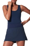 Spanx Get Moving 14-inch Skort In Midnight Navy