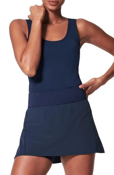 Spanx Shape Get Moving Core Luxe Skort In Lapis Blue In Multi