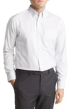 Nordstrom Trim Fit Non-iron Royal Oxford Solid Button-down Dress Shirt In Grey Silk- White Oxford