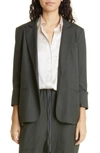 Twp Boyfriend Stretch Wool Blazer In Green
