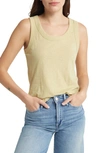 Madewell Whisper Cotton Tank In Pale Lichen