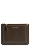 COMME DES GARÇONS OUTSIDE POCKET LEATHER ZIP POUCH