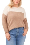 Vince Camuto Colorblock Sweater In Taupe