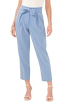 Vince Camuto Womens High Rise Pleated Paperbag Pants In Blue Shadow
