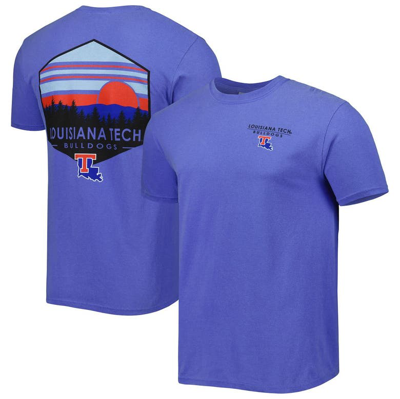 Image One Royal Louisiana Tech Bulldogs Landscape Shield T-shirt