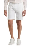 Brooks Brothers Flat Front Poplin Shorts In White
