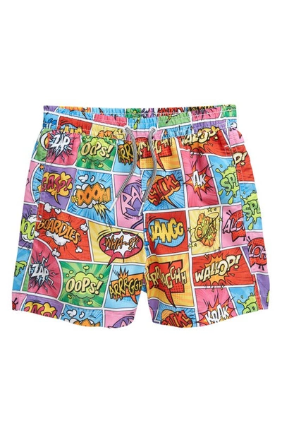 BOARDIES COMIC BOOKS PRINT SWIM TRUNKS