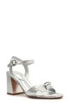 ALEXANDRE BIRMAN CLARITA FLARE METALLIC LEATHER SANDAL