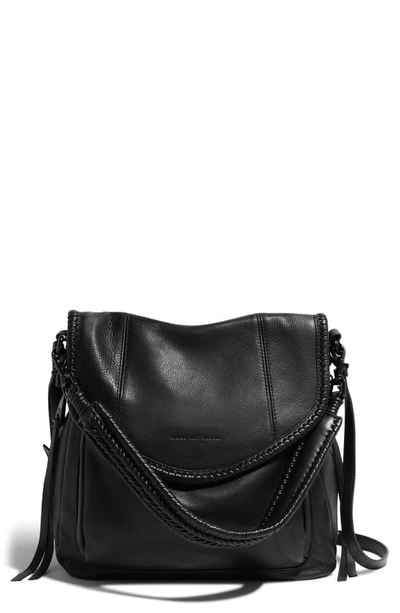 Aimee Kestenberg All For Love Convertible Leather Shoulder Bag In Black With Shiny Black