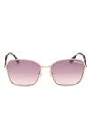 Tom Ford Fern 57mm Square Sunglasses In Pink