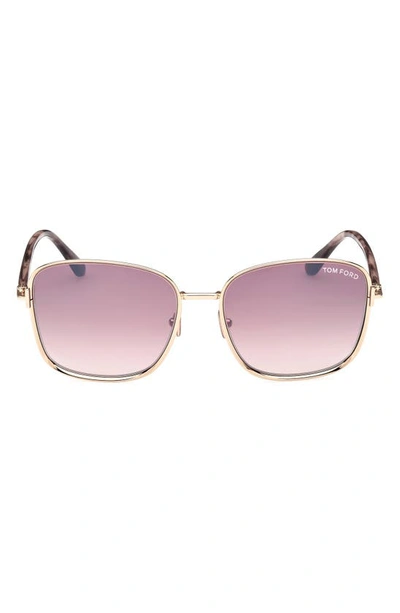 TOM FORD FERN 57MM SQUARE SUNGLASSES